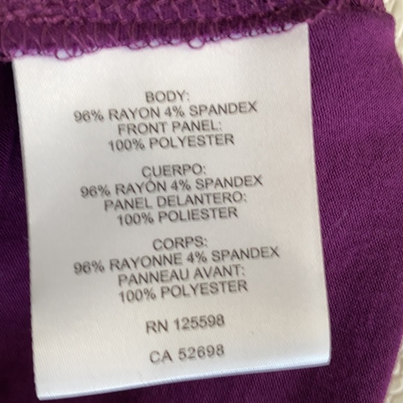 Ellen Tracy Purple & White Tunic - Picture 9 of 9